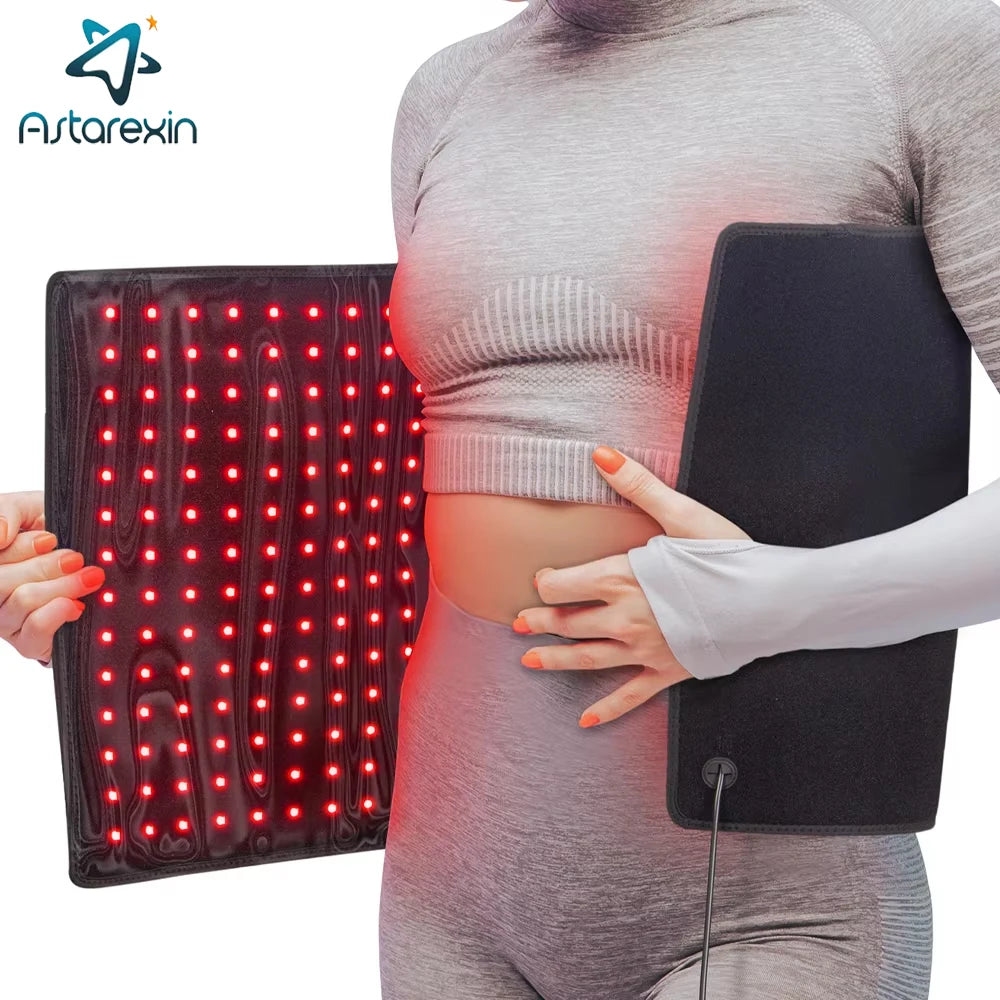 Red Light Heating Larger Size Pad 660nm Waist, Back, Shoulder, Muscle Pain, and Yoga mat Relief, Infrared Light 850nm with 406pcs Leds