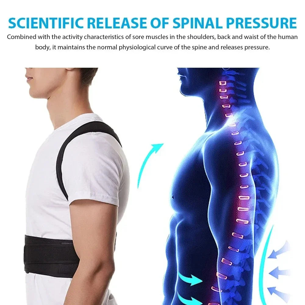Posture Corrector for Women & Men - Back Brace Support Belt