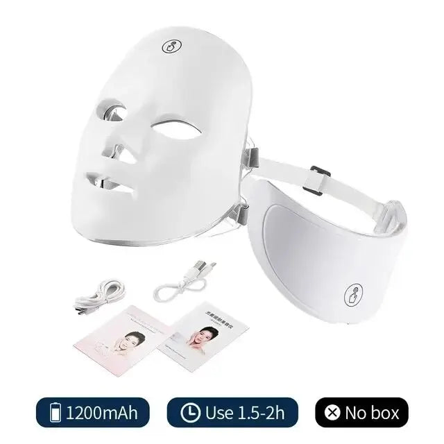 7 Color Light Therapy Face & Neck Mask - Anti-Aging Skin Rejuvenation