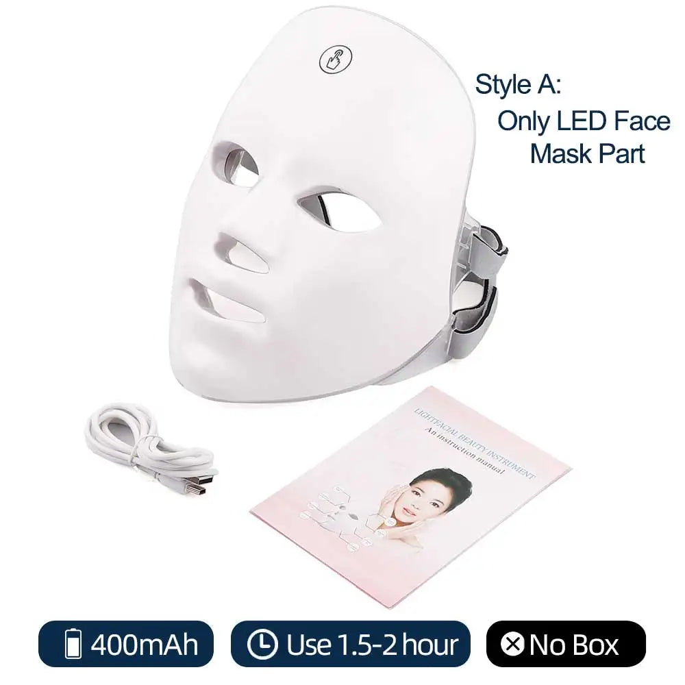 7 Color Light Therapy Face & Neck Mask - Anti-Aging Skin Rejuvenation